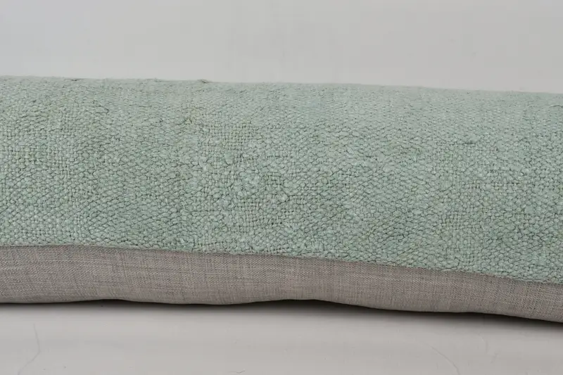 Ethnical Kilim Rug Pillow, Muted Cushion Cover, Handmade Kilim Cushion, Cushion, 12x43 Gray Cushion Case, Christmas Pillow Cover, Throw Kilim Pillow - 5
