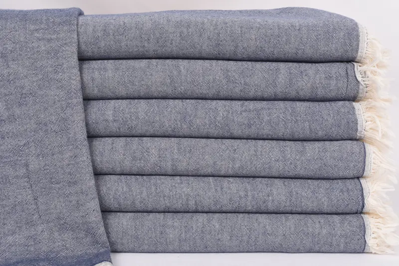 Monogram Kitchen Towel Navy Solid Hand Towel, 40x24 Inches