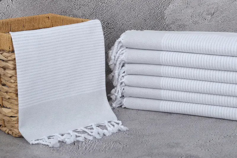 Turkish Towel Monogram, Bridesmaid Gift Towel, Small Bath Towels, Personalized Gift, Spa Towel, 40x18 Cotton Striped Towel, Turkish Towel Hand Towel - 3