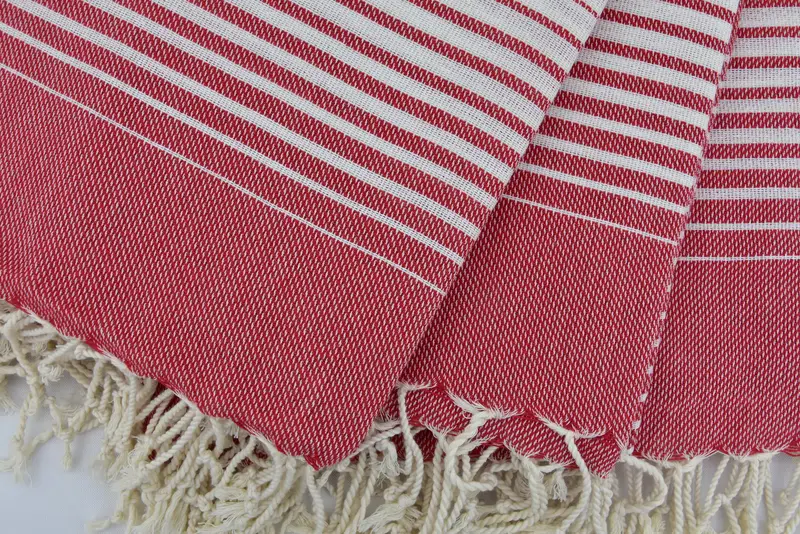 Bridesmaid Proposal Gift, Housewarming Gift, Turkish beach towel with fringe, Lightweight Turkish towel, Handmade Gift, 68x40 Cotton Striped Towel - 3