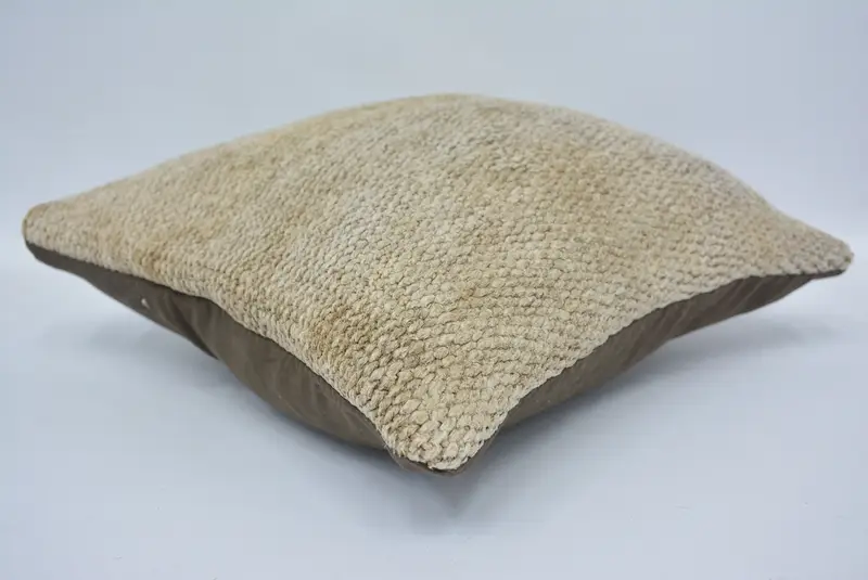 Pillow Case, Authentic Cushion Case, Yoga Cushion Case, Interior Designer Pillow, Kilim Pillow, 12x12 Beige Cushion Case, Pillow for Couch - 6