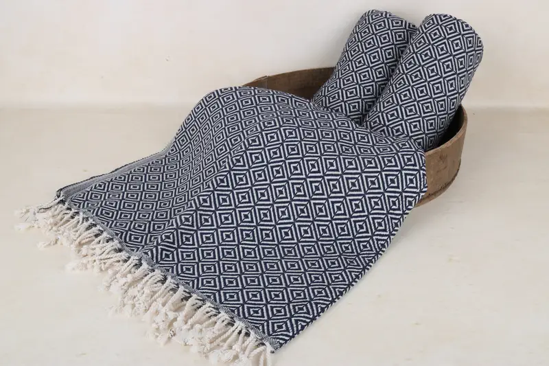 Large Turkish Towel, Beach Theme Wedding Gift, Fouta towel, Yoga Towel, Bachelorette Party Favor, 70x40 Cotton Diamond Towel, Wedding Gift - 6