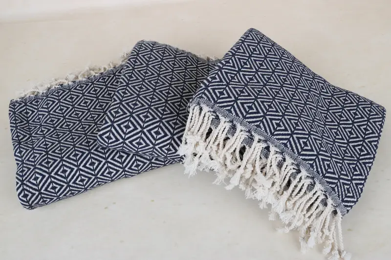 Large Turkish Towel, Beach Theme Wedding Gift, Fouta towel, Yoga Towel, Bachelorette Party Favor, 70x40 Cotton Diamond Towel, Wedding Gift - 3