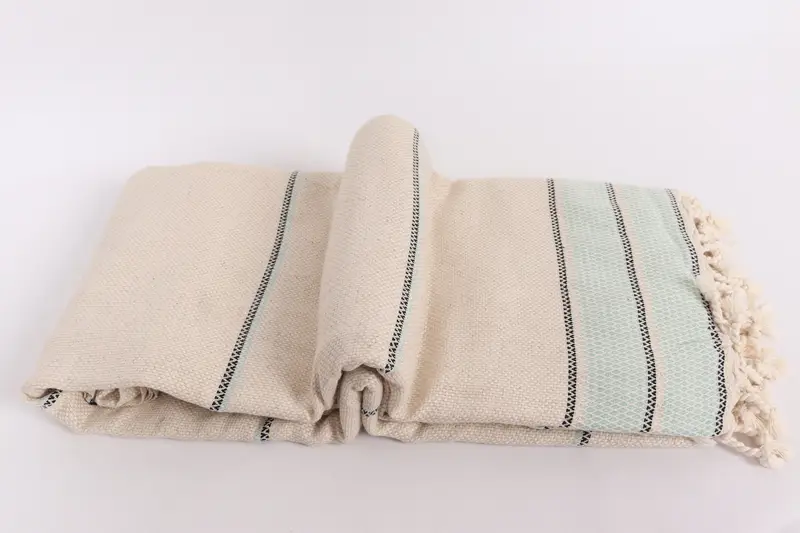 Monogram Blanket, Turkish Towel Beach Blanket, 104x96 Cotton Striped Towel, Gift For Best Friend, Turkish Blanket, Boho Throw Blankets - 6