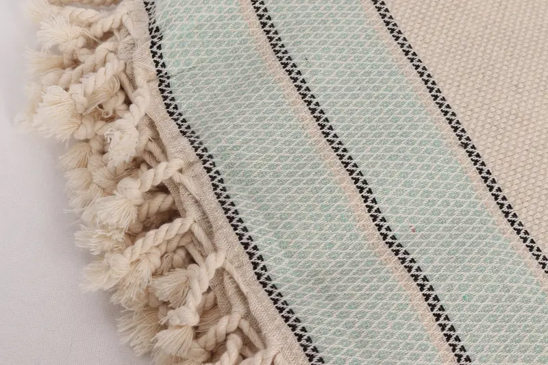 Monogram Blanket, Turkish Towel Beach Blanket, 104x96 Cotton Striped Towel, Gift For Best Friend, Turkish Blanket, Boho Throw Blankets - 7