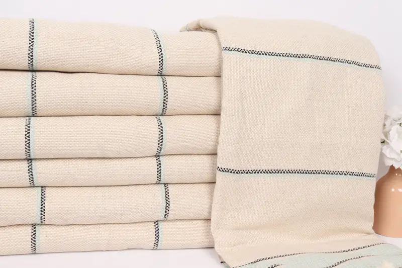 Monogram Blanket, Turkish Towel Beach Blanket, 104x96 Cotton Striped Towel, Gift For Best Friend, Turkish Blanket, Boho Throw Blankets - 2