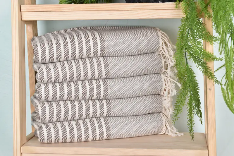 Wedding Gifts Towel, Bachelor Gifts, Bridemaids Beach Towel, 76x40 Cotton Striped Towel, Gym Towel, Gift For Best Friend, Absorbent Turkish towel - 1