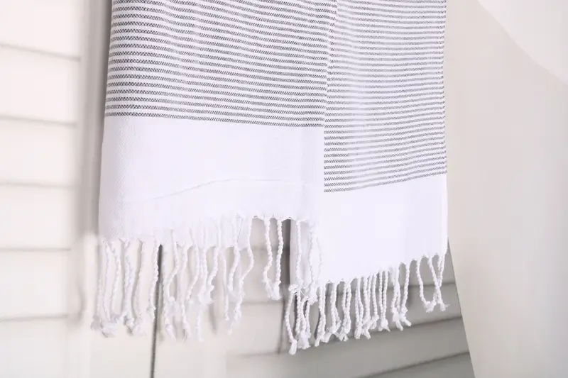 40x18 Cotton Striped Towel, Monogram Towels, Wedding Favors, Custom Turkish Towel, Bridesmaid Gifts, Monogram Dish Towel, Personalized Dish Towel - 8