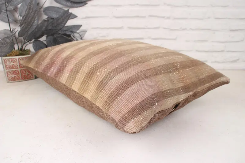 Tapestry Cushion Cover, 16x24 Beige Cushion, Interior Designer Pillow, Turkish Pillow, One Of A Kind Cushion, Cushion Cover, Turkish Kilim Pillow - 6