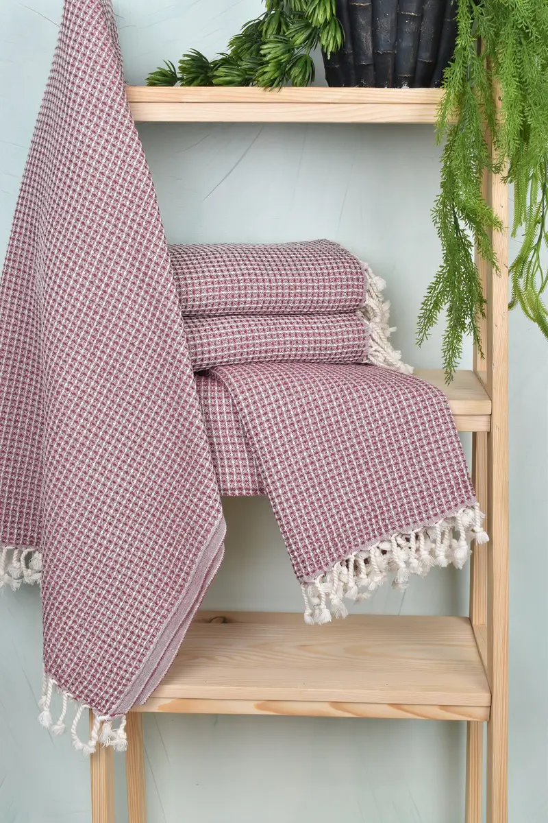 Lightweight Turkish towel, Quick-dry towel, 68x36 Cotton Waffle Towel, Eco-friendly Turkish peshtemal towel, Turkish Towel USA, Embroidery Towels - 6