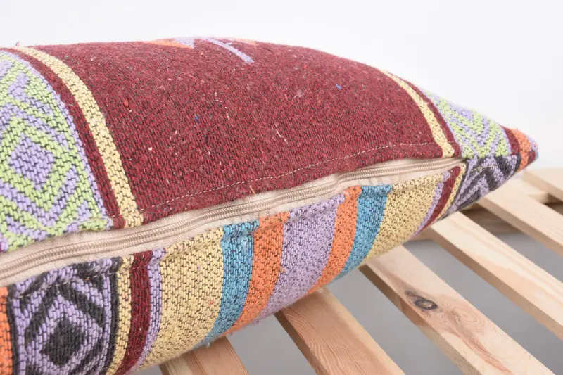 12x36 Orange Cushion Case, Customized Cushion Cover, Turkish Kilim Pillow, Pillow Case, Boho Pillow Sham Cover, Kilim Pillow - 7