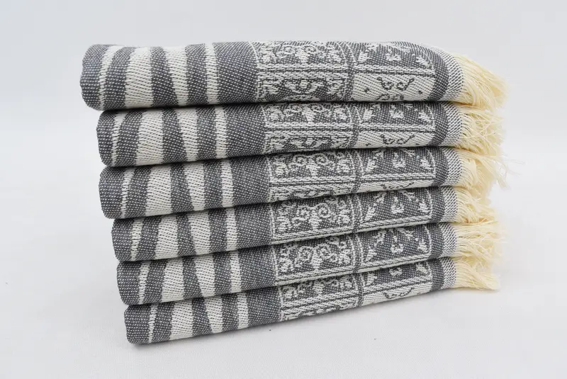Gym Towel, Monogram Kitchen Towel, Turkish Hand Towel, Bridal Shower Gift, 28x20 Cotton Striped Towel, Engagement Gift, Custom Hand Towel - 2