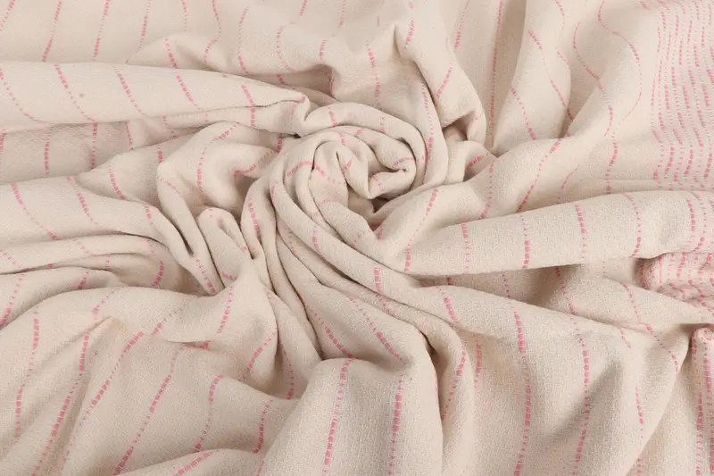 Organic Throw, Personalized Gift For Him, Woven Throw Blanket, Custom Blanket, 98x92 Cotton Striped Design Towel, Monogram Blanket, Shower Curtain - 8