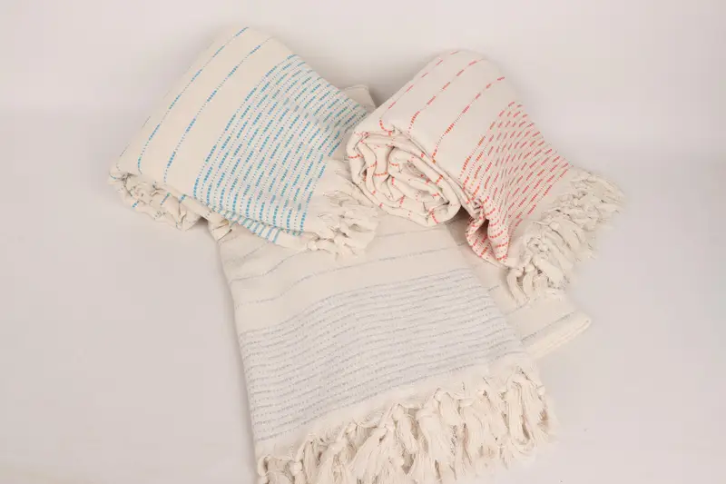 Organic Throw, Personalized Gift For Him, Woven Throw Blanket, Custom Blanket, 98x92 Cotton Striped Design Towel, Monogram Blanket, Shower Curtain - 4