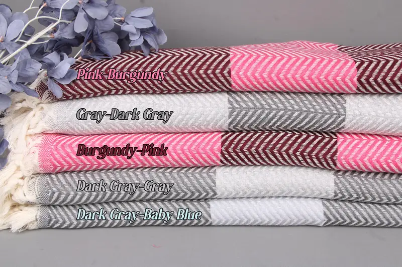 Chevron Blanket Cotton, 79x83 Inches, Organic Recycled Cotton, Rustic