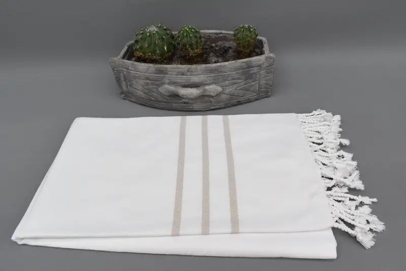 Decorative Towel, 70x40 Cotton Striped Towel, Lightweight Turkish towel, Embroidery Towel, Valentines Gift, Handmade Gift, Bachelorette Party Favors - 3