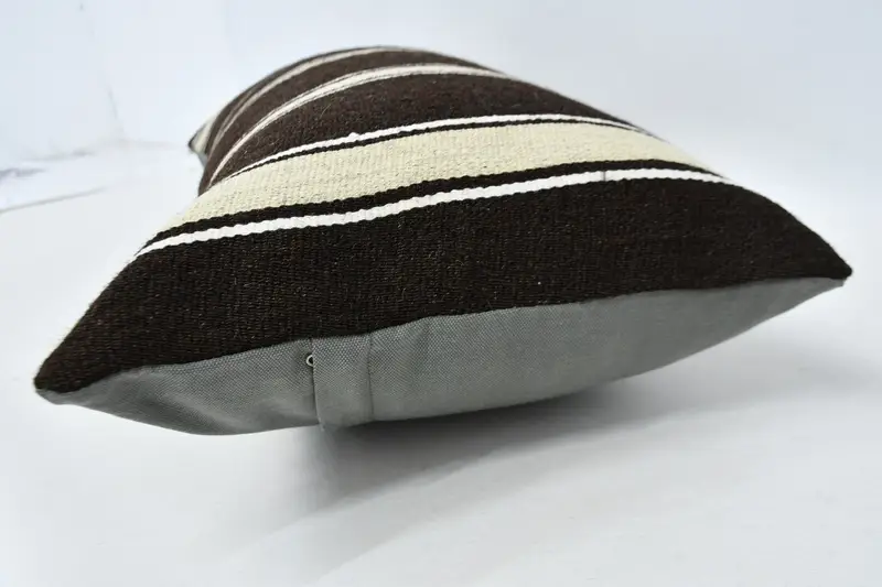16x36 Brown Cushion Case, Kilim Cushion Sham, Pillow Case, Vintage Kilim Throw Pillow, Colorful Cushion Case, Natural Pillow Case, Kilim Pillow - 6