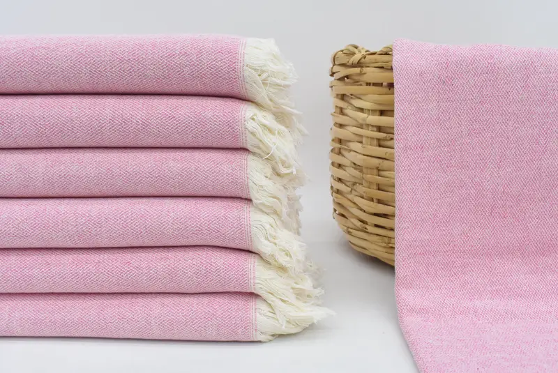 Pink Flat Towel Turkish Cotton, Bachelorette Party Favor, 70x40 Inches