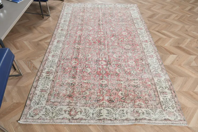 Eleganter roter marokkanischer Teppich, 4,8 x 8 Fuß, schicke Heimdekoration