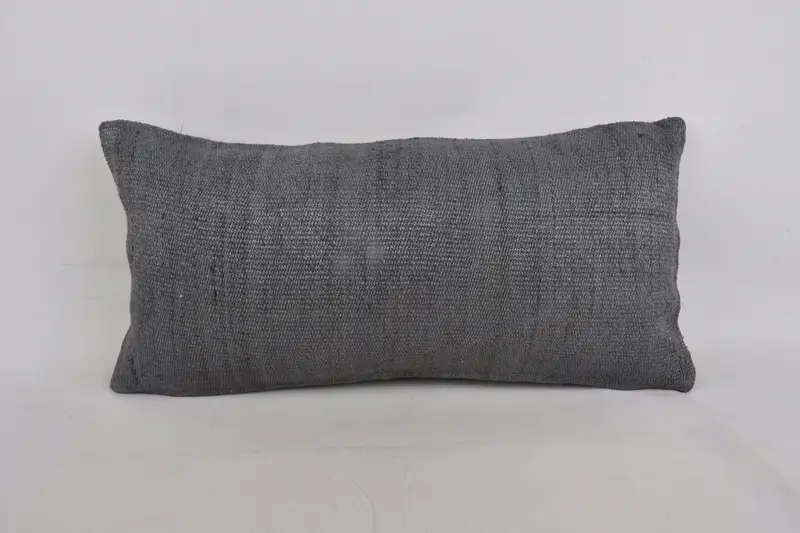 Pillow Case, 12x24 Brown Cushion Cover, Turkish Pillow, Boho Pillow Sham Cover, Handwoven Cushion Cover, Home Decor Pillow, Retro Cushion - 1