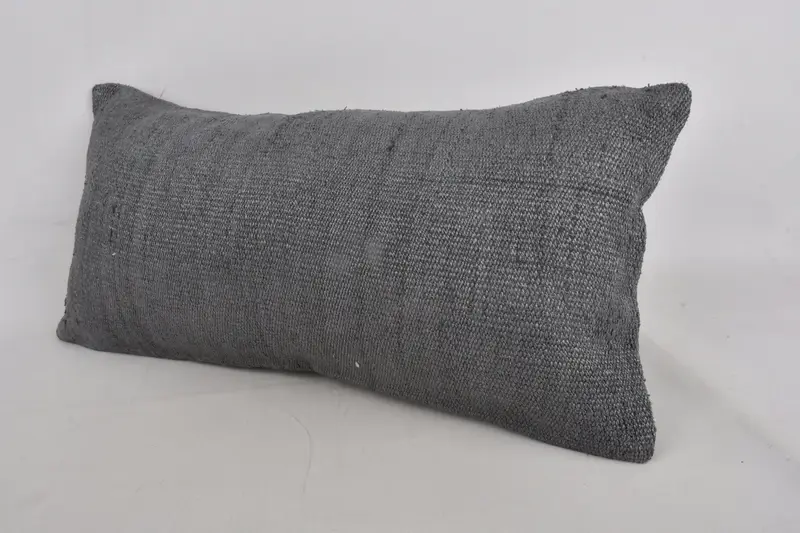 Pillow Case, 12x24 Brown Cushion Cover, Turkish Pillow, Boho Pillow Sham Cover, Handwoven Cushion Cover, Home Decor Pillow, Retro Cushion - 4