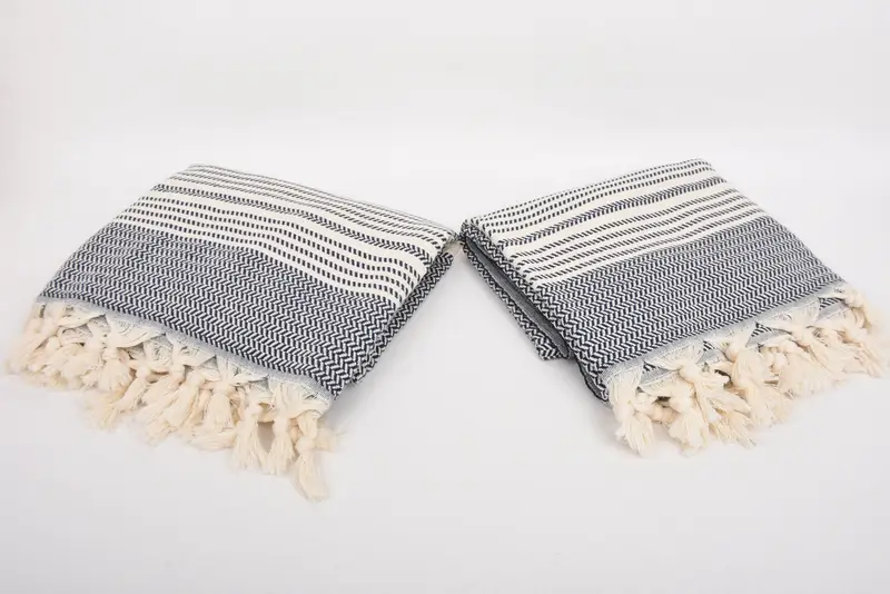 Monogramm türkisches Handtuch, Hammamhandtuch, Geschenk für Braut, Schnelltuchtuch, 70 x 40 Baumwollstreifenhandtuch, Large Strandtuch personalisiert, Fitnesshandtuch - 6