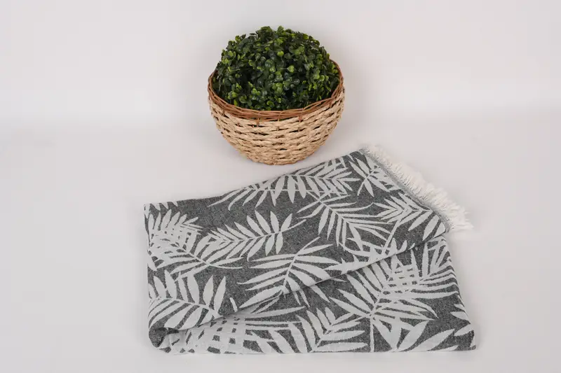 Anniversary Gift For Her, Beach towel, Bachelorette Gifts, 64x40 Cotton Floral Patterned Towel, Turkish beach towel with fringe, Gift For Him - 5