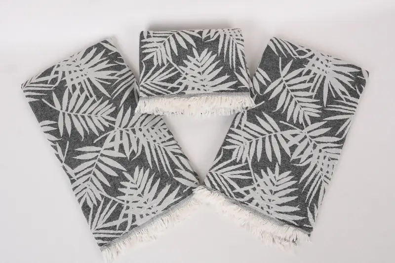 Anniversary Gift For Her, Beach towel, Bachelorette Gifts, 64x40 Cotton Floral Patterned Towel, Turkish beach towel with fringe, Gift For Him - 7