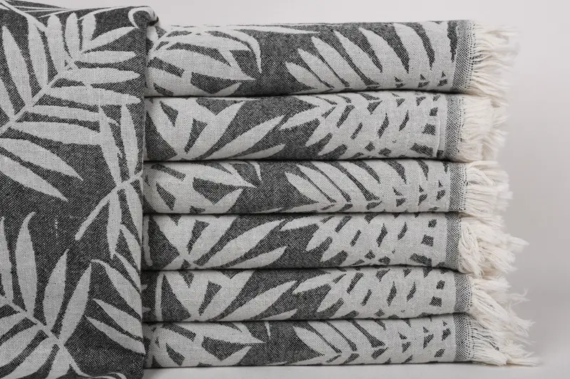 Anniversary Gift For Her, Beach towel, Bachelorette Gifts, 64x40 Cotton Floral Patterned Towel, Turkish beach towel with fringe, Gift For Him - 1