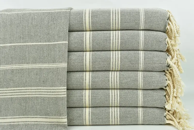 Toalla de mano con monograma, toalla de mano turca, toalla de mano personalizada, regalo para el día de la boda, regalo de bebé, toalla a rayas de algodón de 38x24, regalo para él - 1