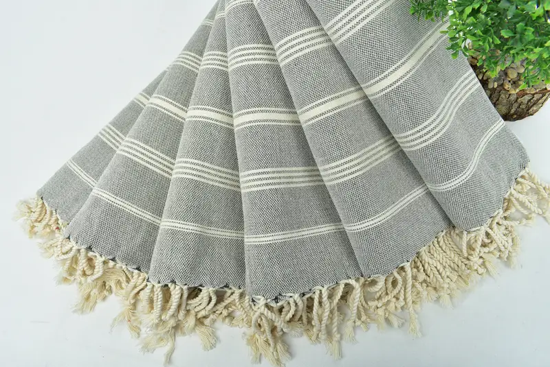 Toalla de mano con monograma, toalla de mano turca, toalla de mano personalizada, regalo para el día de la boda, regalo de bebé, toalla a rayas de algodón de 38x24, regalo para él - 4