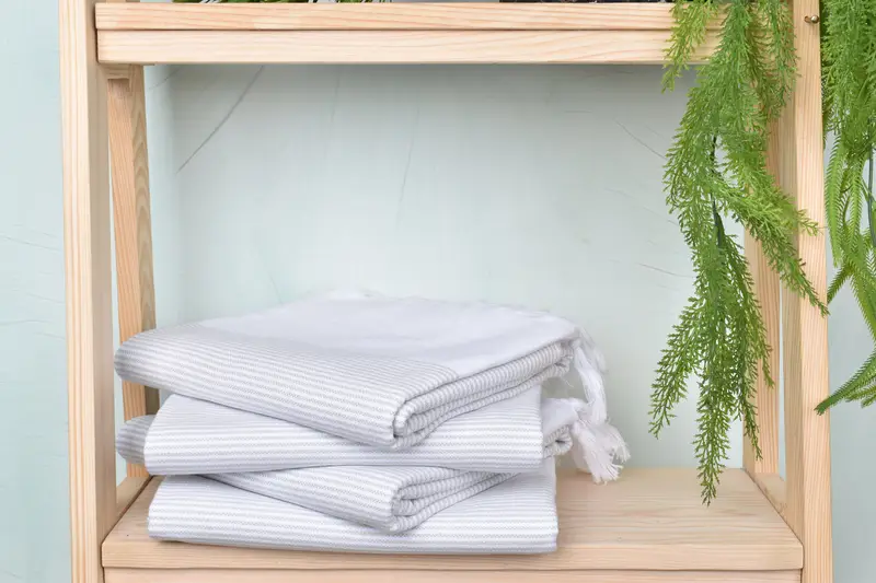 Soft organic Turkish peshtemal for luxury spa use, Gift For Her, 70x40 Cotton Striped Towel, Custom Towel, Bachelor Party Favors, Absorbent towel - 7