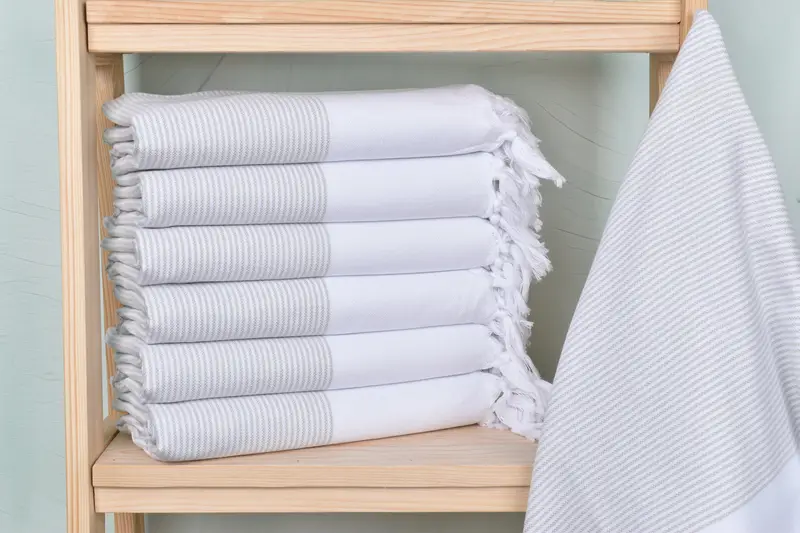 Soft organic Turkish peshtemal for luxury spa use, Gift For Her, 70x40 Cotton Striped Towel, Custom Towel, Bachelor Party Favors, Absorbent towel - 1