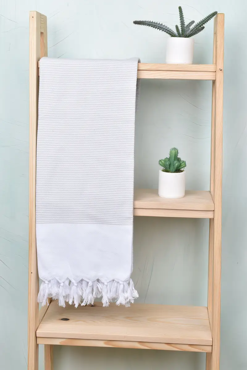 Soft organic Turkish peshtemal for luxury spa use, Gift For Her, 70x40 Cotton Striped Towel, Custom Towel, Bachelor Party Favors, Absorbent towel - 8