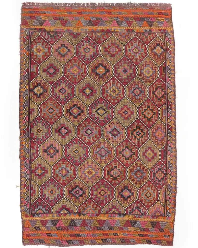 Kırmızı Halı, 5,9x9,7 ft - Zarif ve Ferah