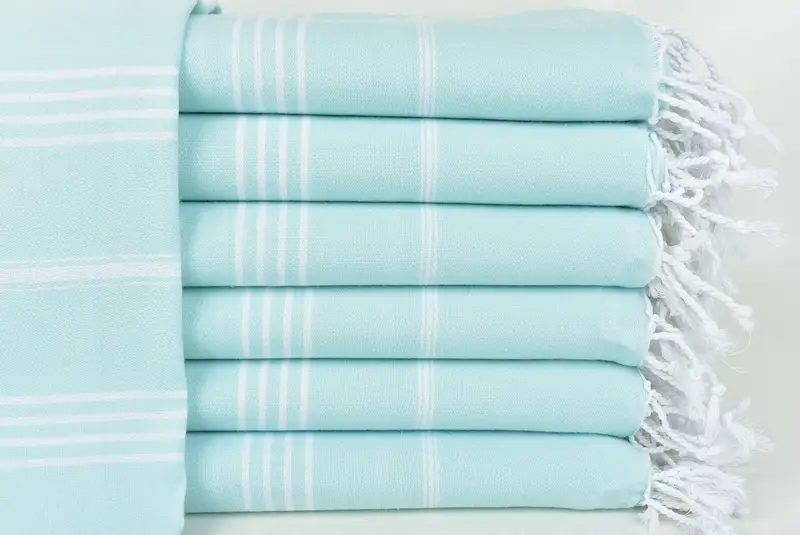 70x40 Cotton Striped Towel, Absorbent Turkish towel, Organic Towel, Wedding Gift For Bride, Bachelorette Party Gifts Bridesmaids, Sand-free towel - 1