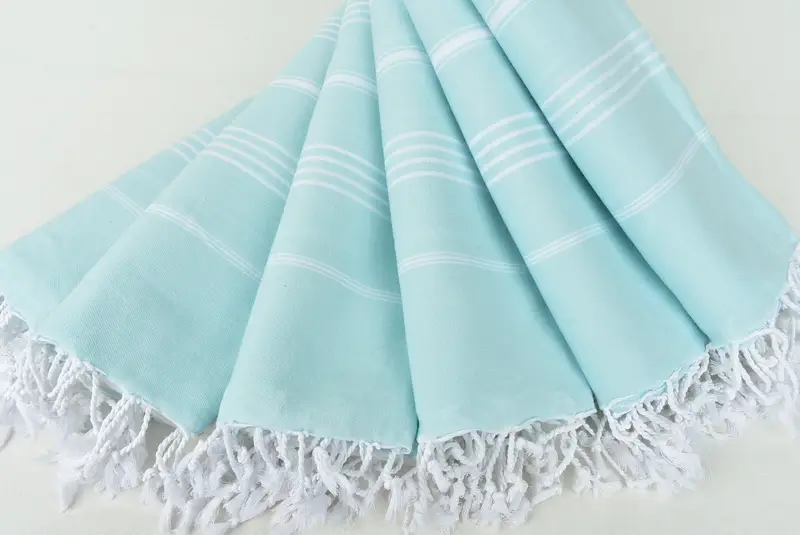 70x40 Cotton Striped Towel, Absorbent Turkish towel, Organic Towel, Wedding Gift For Bride, Bachelorette Party Gifts Bridesmaids, Sand-free towel - 4