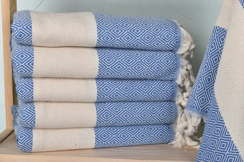 Monogrammed Turkish Towel, Wedding Gift For Bride, Wedding Gifts Towel, Bridesmaid Gift Towel, Bachelorette Party Gift, 70x40 Cotton Diamond Towel - 1