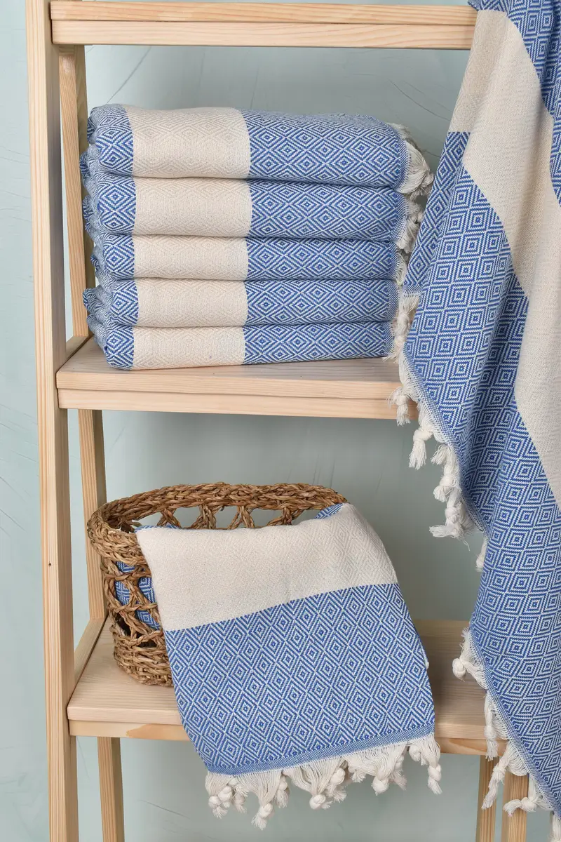 Monogrammed Turkish Towel, Wedding Gift For Bride, Wedding Gifts Towel, Bridesmaid Gift Towel, Bachelorette Party Gift, 70x40 Cotton Diamond Towel - 3