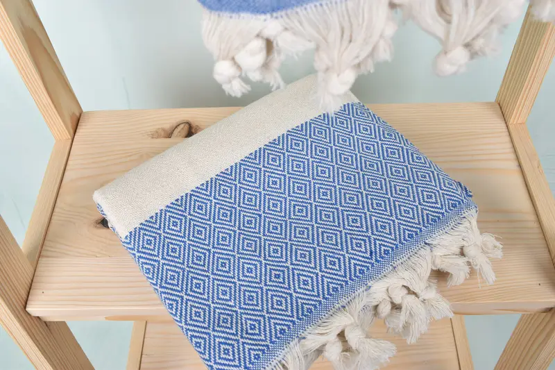 Monogrammed Turkish Towel, Wedding Gift For Bride, Wedding Gifts Towel, Bridesmaid Gift Towel, Bachelorette Party Gift, 70x40 Cotton Diamond Towel - 5