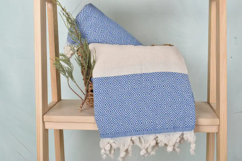 Monogrammed Turkish Towel, Wedding Gift For Bride, Wedding Gifts Towel, Bridesmaid Gift Towel, Bachelorette Party Gift, 70x40 Cotton Diamond Towel - 4