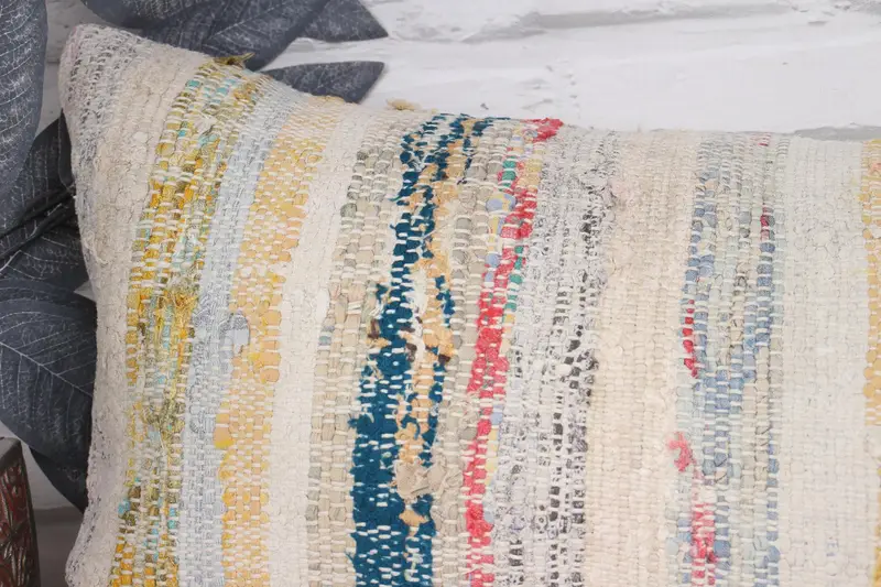 Vintage Pillow, 12x36 White Cushion, Interior Designer Pillow, Nomadic Cushion Cover, Cushion Case, Vintage Kilim Throw Pillow, Square Throw Cushion - 2