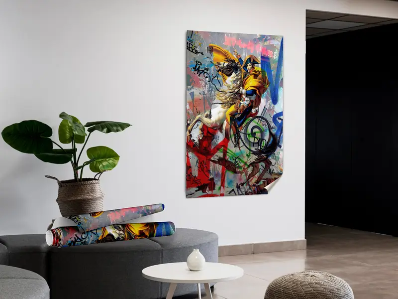 Napolyon Banksy ile Buluşuyor: Cesur Mekanlar İçin Baskılı Kanvas Tablo