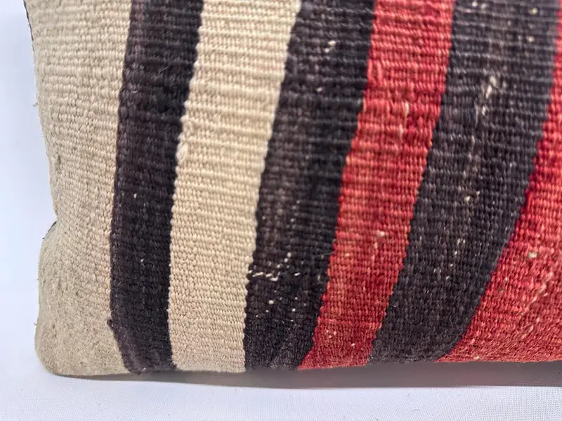 Tribal Pillow Sham, Vintage Kilim Throw Pillow, Vintage Kilim Pillow, Turkish Pillow, Decorative Pillow Case, 12x43 Red Cushion Case, Pillow Cover - 4