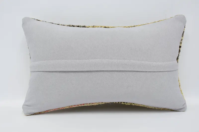 Tapestry Pillow Sham, Handmade Cushion, Pillow for Couch, 12x20 Brown Cushion Case, Kilim Pillow, Cushion Case, Vintage Kilim Pillow - 6