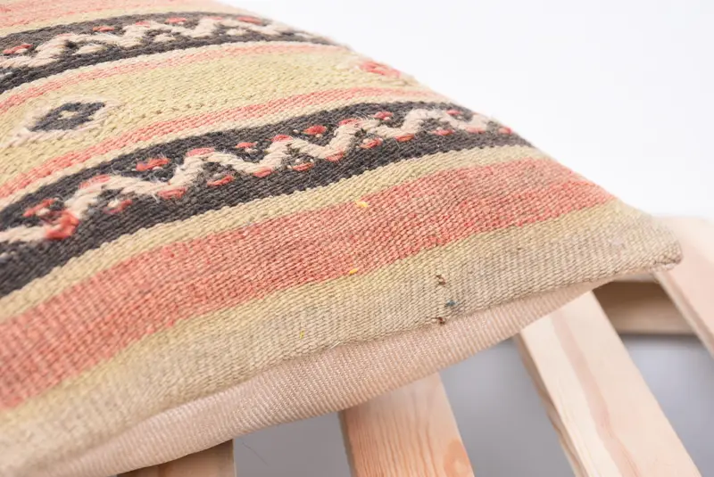 Toss Pillow Sham, Cushion Case, Traditional Pillow, 14x14 Red Pillow, Home Decor Pillow, Throw Kilim Pillow, Couch Cushion, Turkish Kilim Pillow - 7