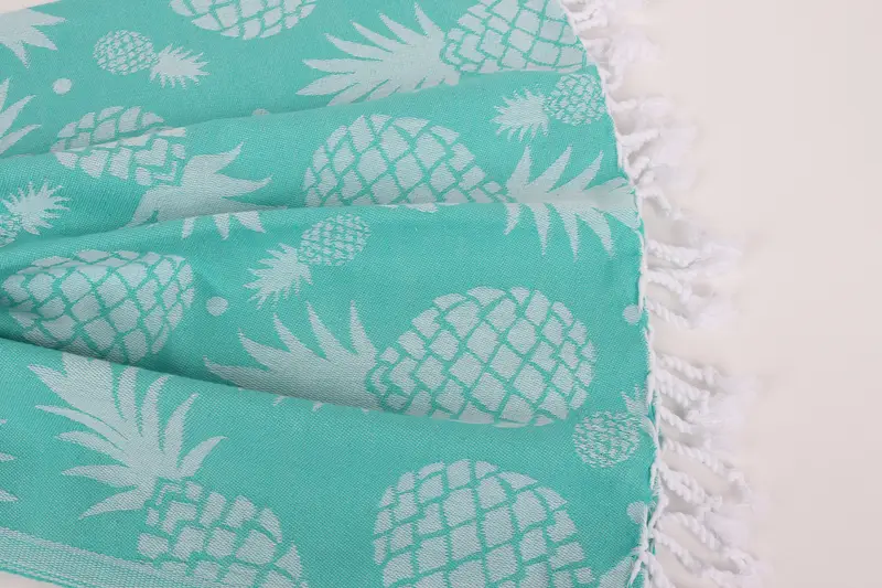 Custom Beach Towel, Yoga Towel, Scarf Towel, Bachelor Bachelorette Party Favors, 70x36 Cotton Pineapple Design Towel, Employee Gifts, Hammam towel - 8