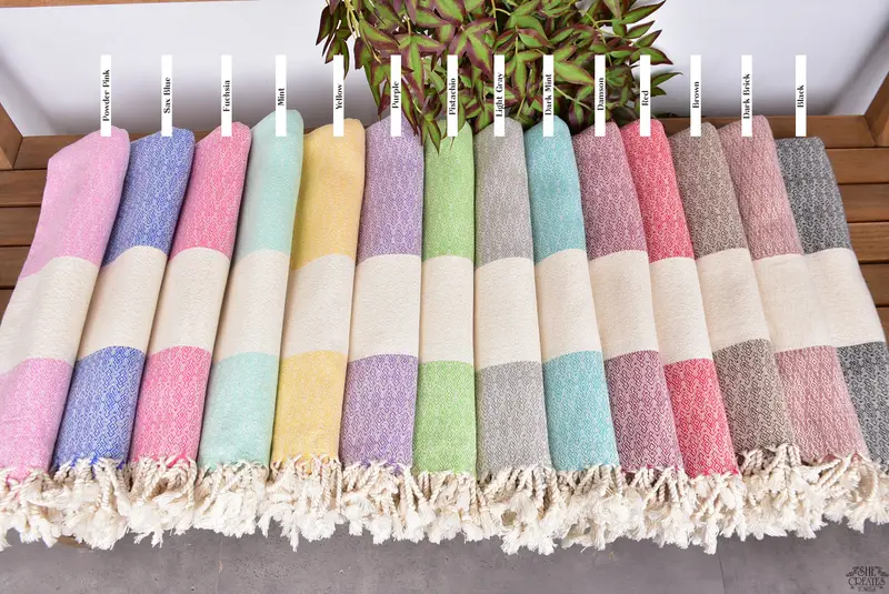 68x36 Cotton Diamond Towel, Monogrammed Beach Towel, Travel towel, Peshtemal Towel USA, Handmade Gift, Beach Towel Bulk, Quick-dry peshtemal - 2