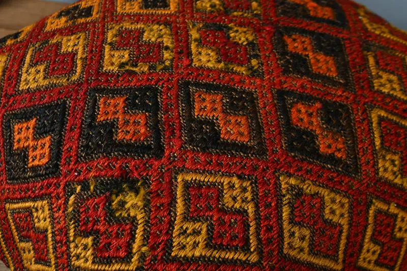 Vintage Kilim Pillow Pillow Case, Kilim Cushion Sham, Car Cushion Case, 16x16 Red Pillow Case, Pillow Sham, Antique Pillows, Handmade Kilim Cushion - 4