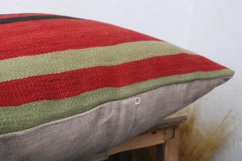 20x20 Red Cushion Case, Cushion Cover, Authentic Pillow Case, Vintage Kilim Pillow, Boho Pillow Sham Cover, Kilim Cushion Sham - 6